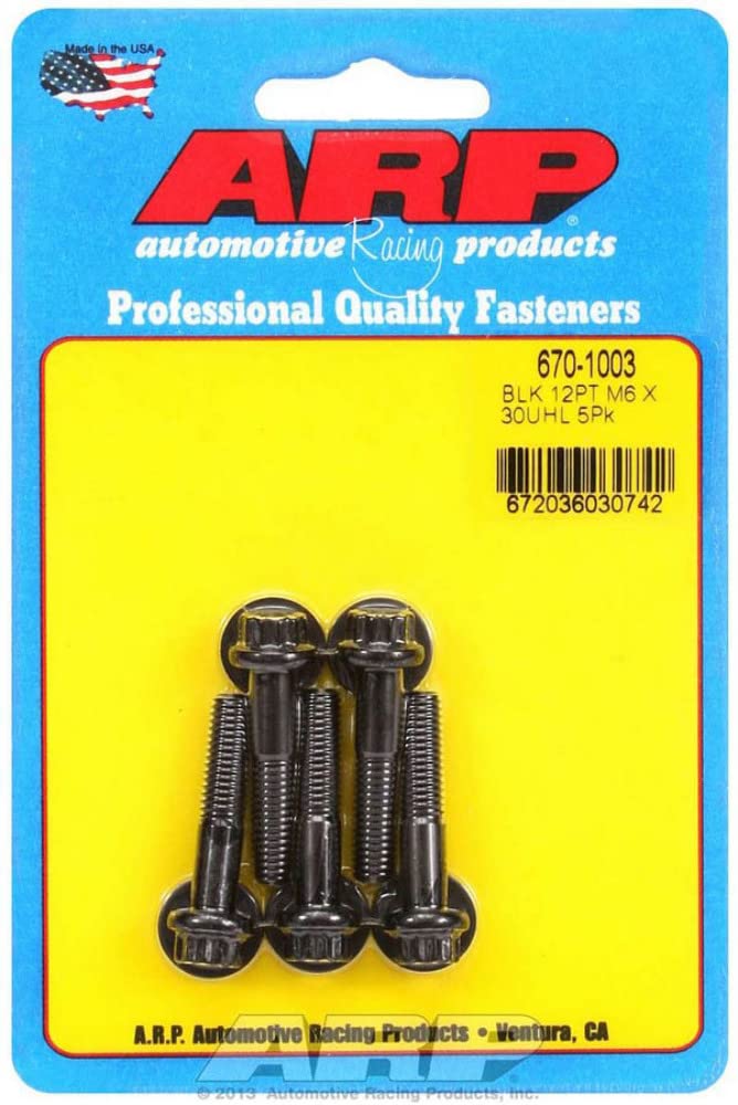 670-1003 Autoracing Products Bolt Kit - 12pt. (5) 6mm x 1.00 x 30mm