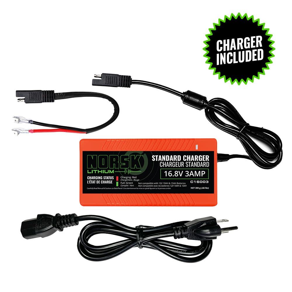 14.8V Norsk Lithium 50Ah Lithium-Ion Battery – Ultimate Power Solution for Live Imaging & Forward-Facing Sonar | Extended Runtime | Bluetooth Monitoring | USB-A & USB-C | IPX8 Waterproof