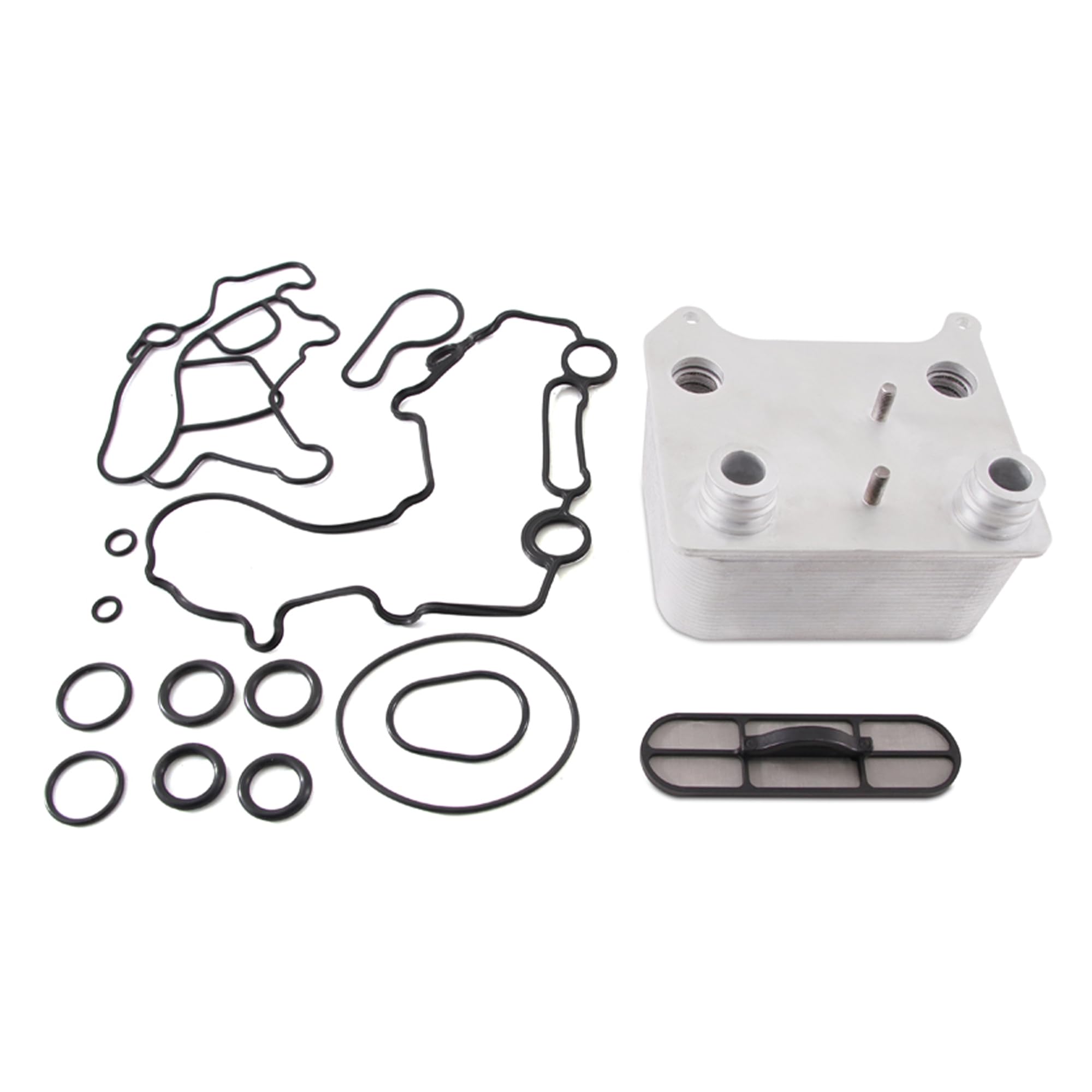 Mishimoto Replacement MMOC-F2D-03 Oil Cooler, Compatible with Ford Powerstroke 6.0L, 2003-2007