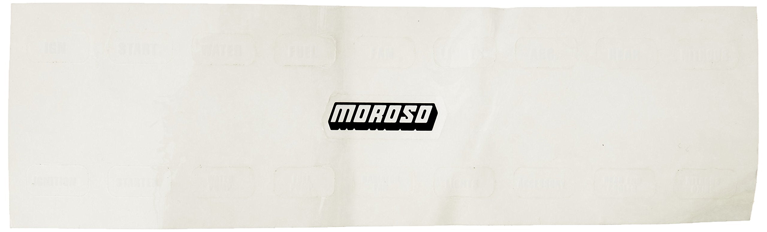 Replacement Moroso Label Sheet, For Moroso Switch Panels