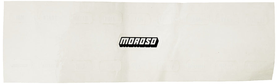 Replacement Moroso Label Sheet, For Moroso Switch Panels