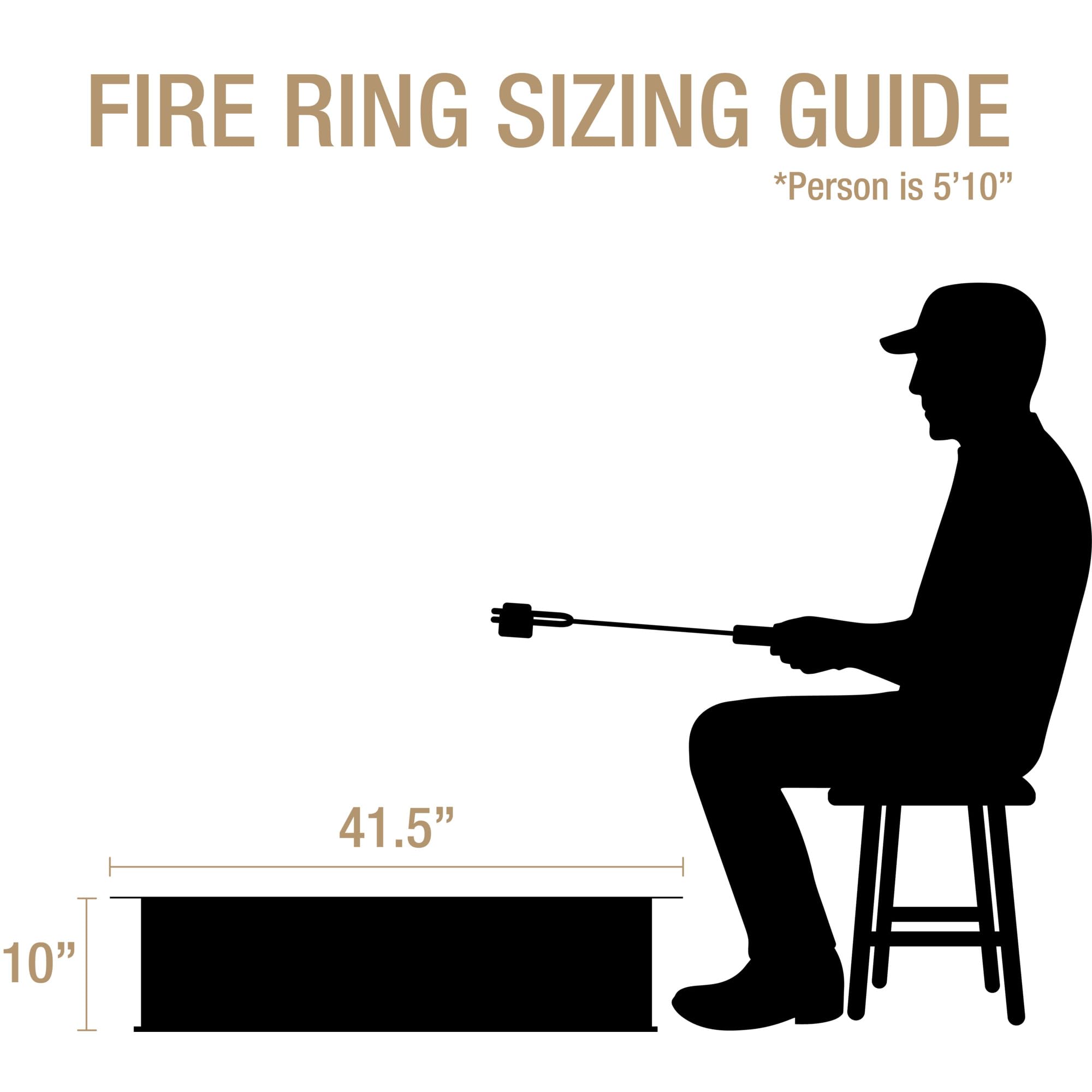 OFW421FR Pleasant Hearth 36" Solid Steel Square Fire Ring