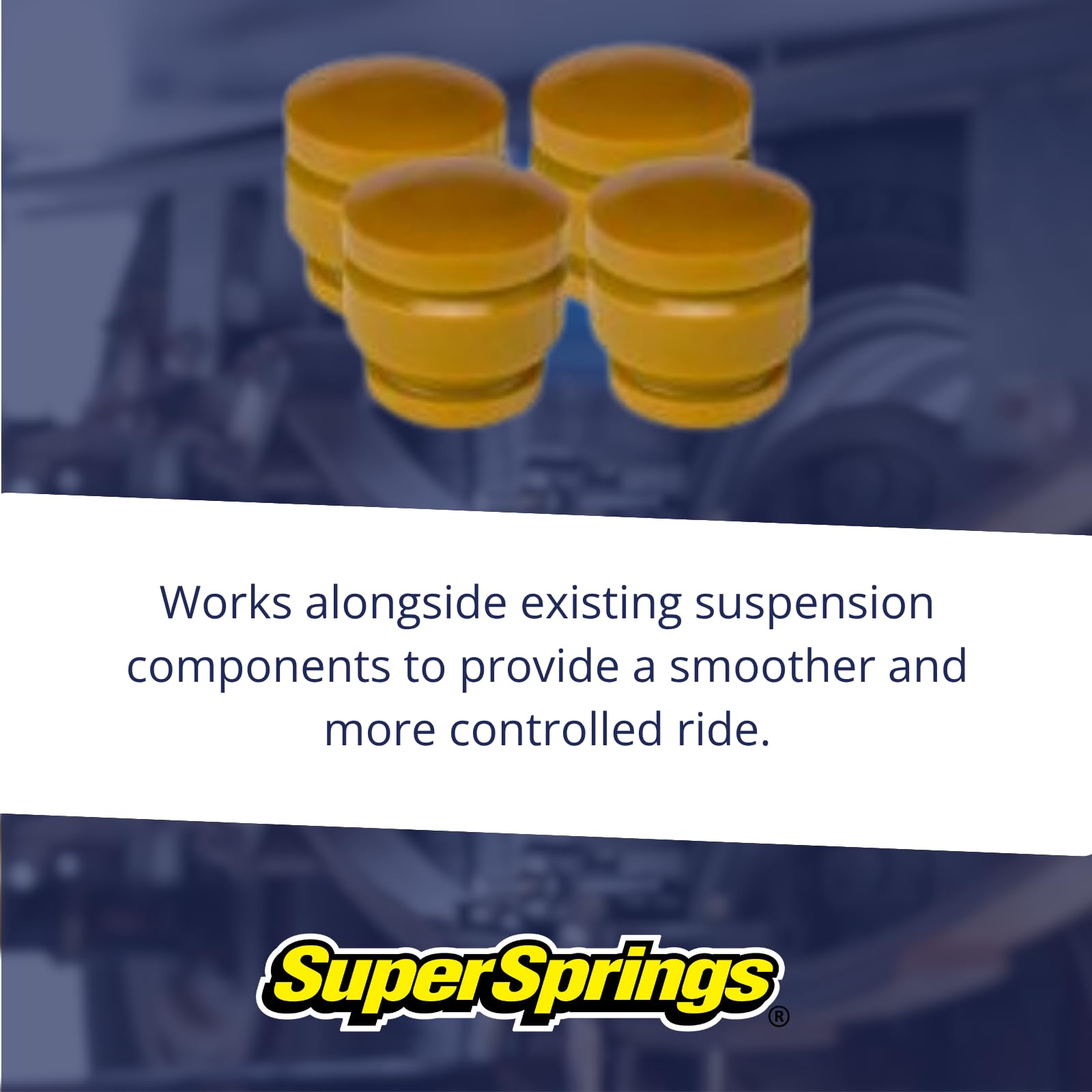 SumoSprings SSF-202-54 | Front Solo SumoSprings for Chevrolet Silverado 2500/3500, GMC Sierra 2500/3500 | Left/Right Pair | 2500 (lb) Capacity at 50% Compression | Made in the USA, Yellow