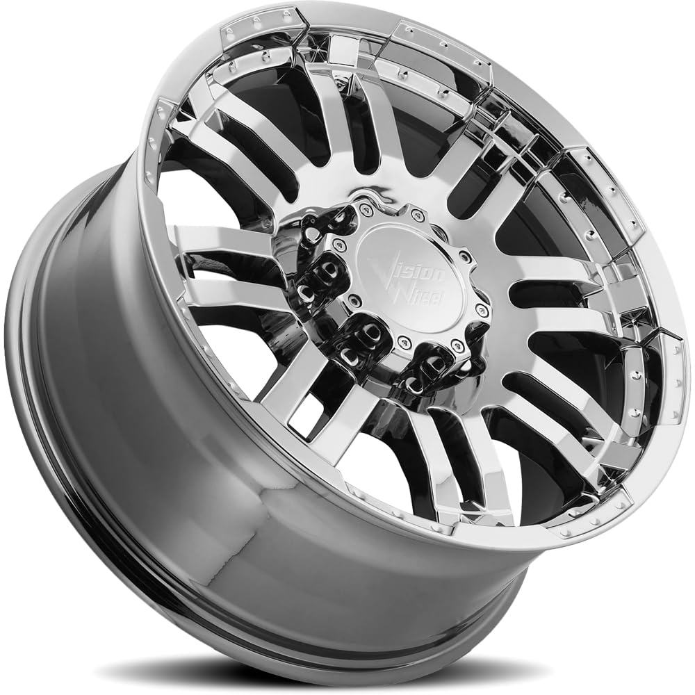 20 Vision Warrior Chrome Wheel / Rim 8x6.5 with a 18mm Offset and a 126 Hub Bore. Partnumber 375-2981C18