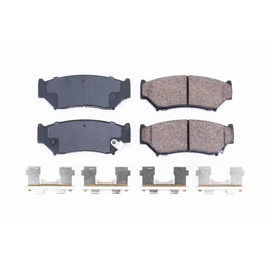 Power Stop Front Brake Kit For Tracker Chevrolet 2000-04 |Geo Tracker 1996-97 |Suzuki Sidekick 1991-98 |Vitara 1999-04 - Ceramic Brake Pads With Installation Hardware, 17-556
