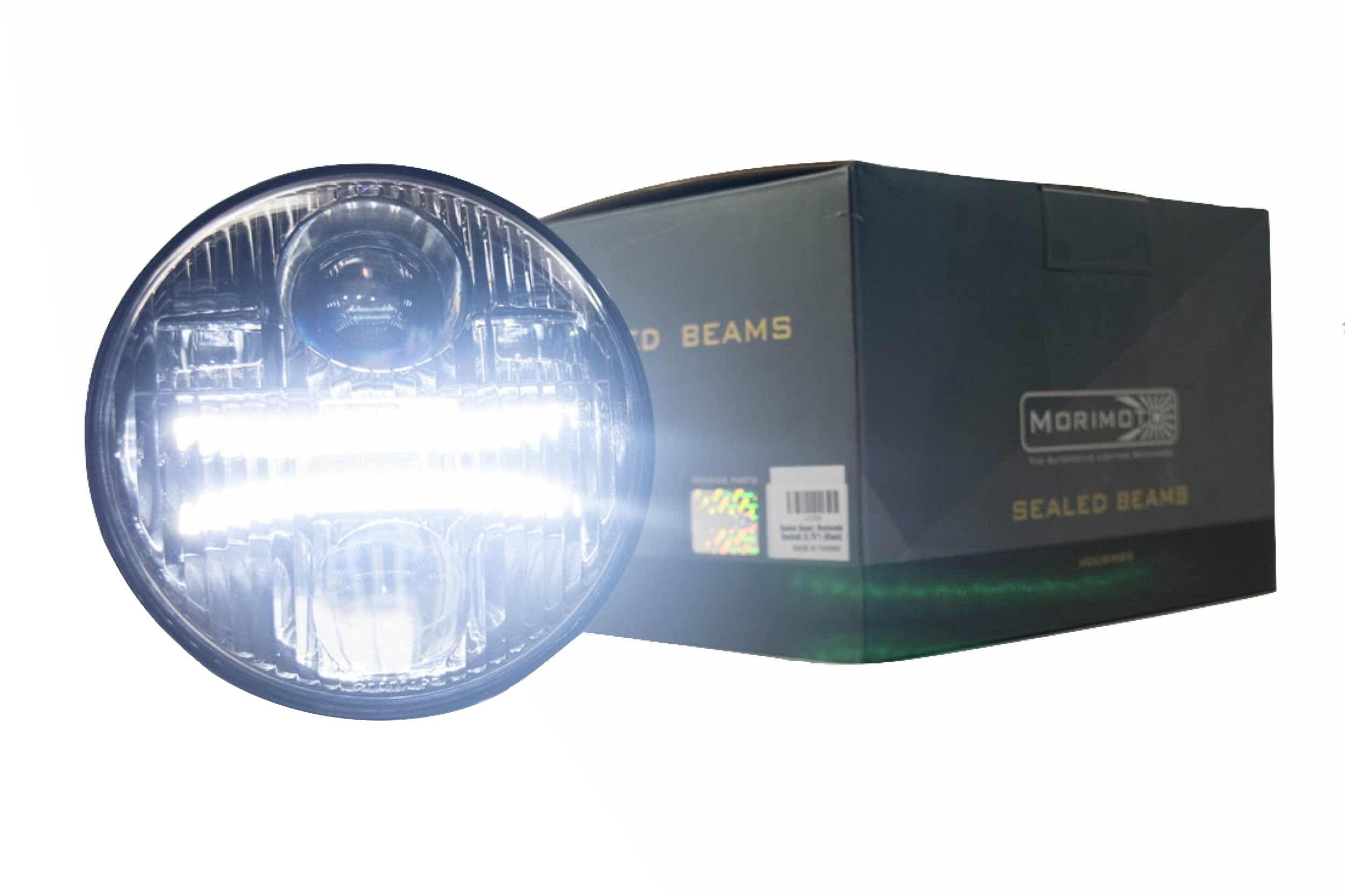 Morimoto 5.7 In Round, Sealed6 Headlight Housing Replacement, Universal Plug and Play Sealed beam Assembly for High & Lowbeam Upgrade for H5001, H5006 (1x LF269)