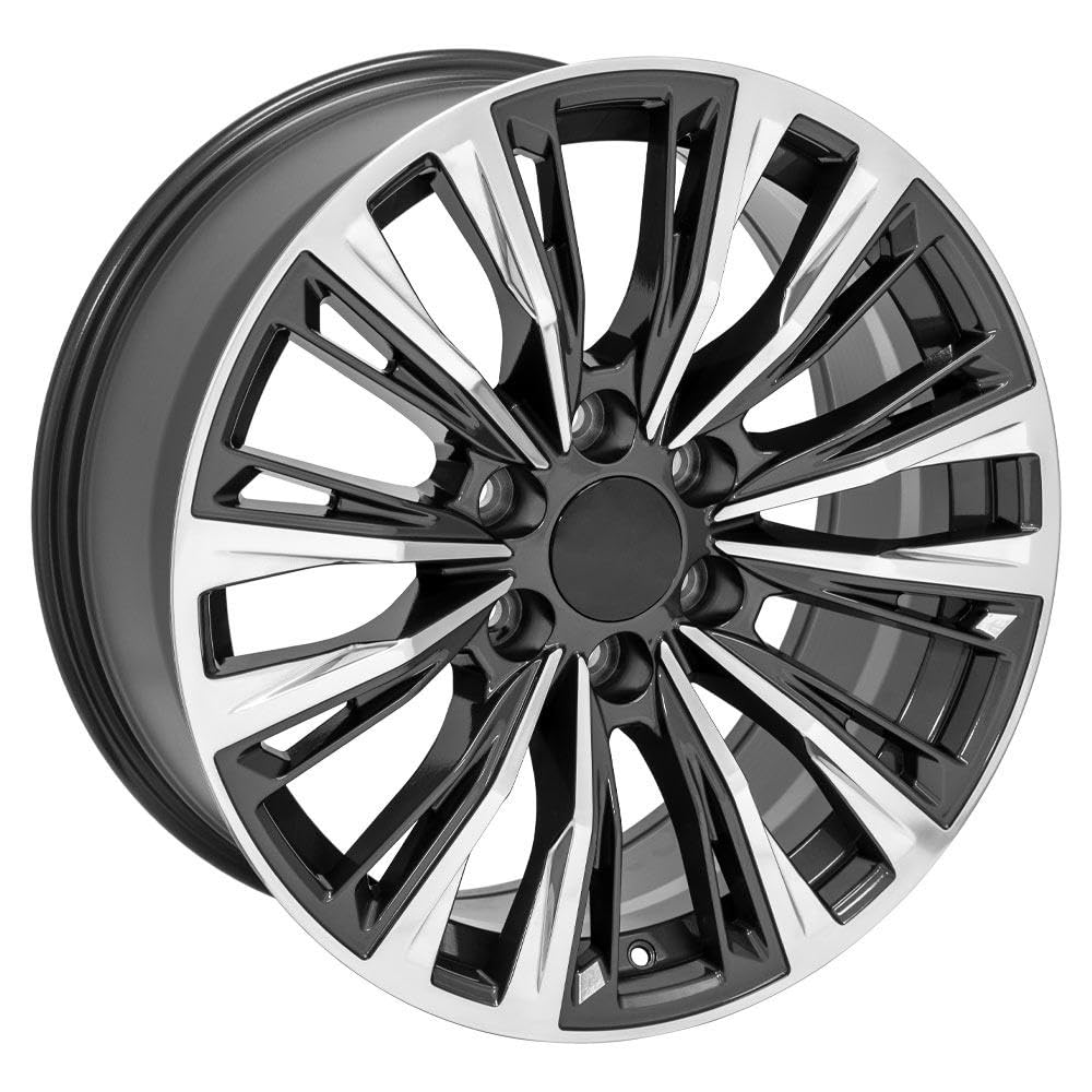 20 Inch OE Wheels CA93 Rim Fits Escalade-V Series Style 6x139.7 20x9 Gloss Gunmetal with Polished Face - Hollander 4869 (1)