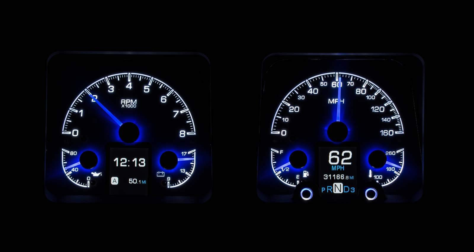 Dakota Digital Customizable Gauge System Kit 69 Chevy Camaro Black Alloy HDX-69C-CAM-K