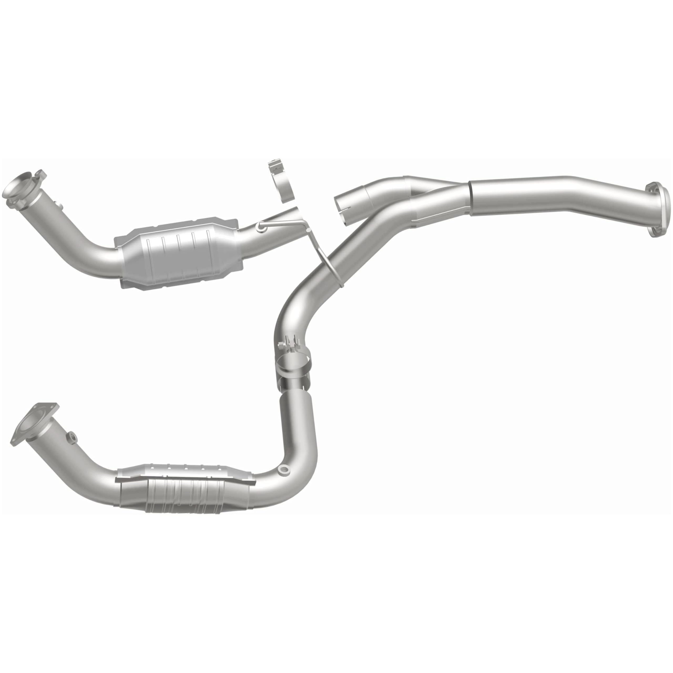 MagnaFlow OEM Grade Direct-Fit Catalytic Converter Federal/EPA Compliant 21-252 - Stainless Steel 3in Main Piping, 40.6in Overall Length, Post Converter O2 Sensor - Domestic Truck Replacement