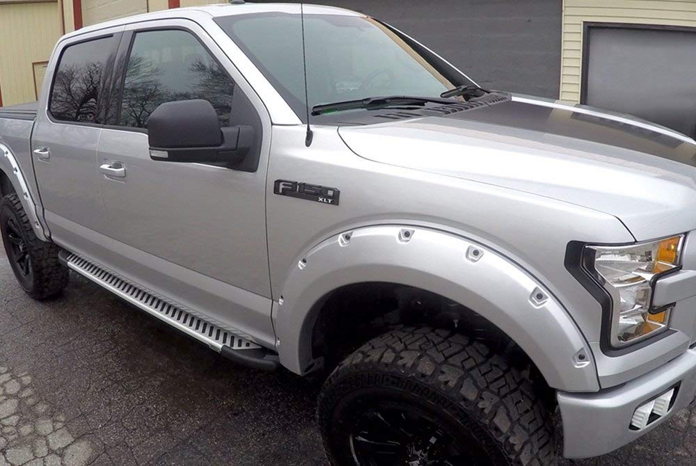 RAL-T Series ROMIK USA Cab Length Running Boards Silver 5.5"