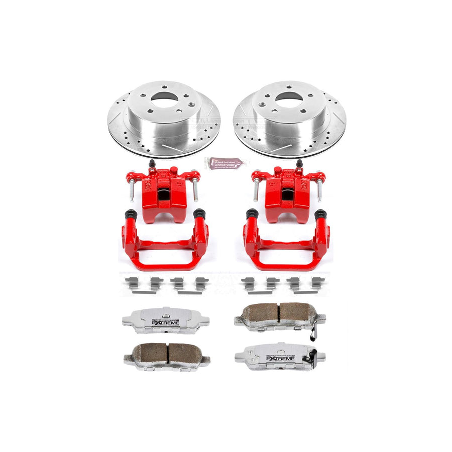 Power Stop KC103-26 Z26 Street Warrior Rear Brake Kit Infiniti Nissan For INFINITI G35 2003-2005, Nissan 350Z 2003-2005 [Model Specific]
