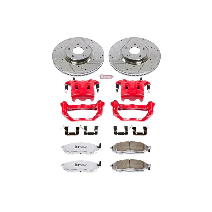 Power Stop Front Z26 Street Warrior Brake Kit KC112B-26 For EX35, E, G25, G35, G37, M35, M35h, M37, M45, M56, INFINITI, Q70, Q70L, QX50, QX70, 370Z [Model Specific]
