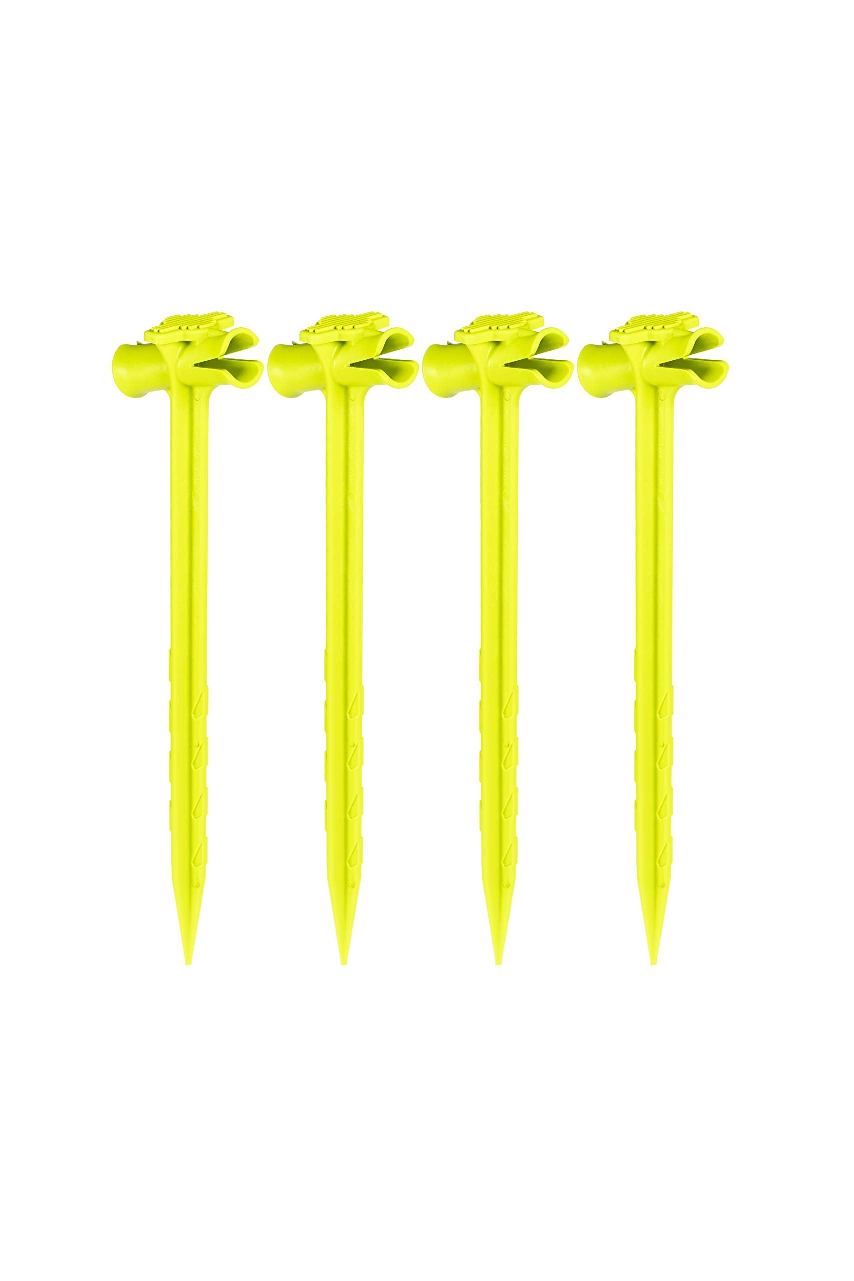 18-inch SlotLock anchoring kit Spike with SlotLock Technology anchoring. The Perfect Stake for Landscaping, inflatables, Tents, Lawn, and Ground Blinds. 4-Pack.
