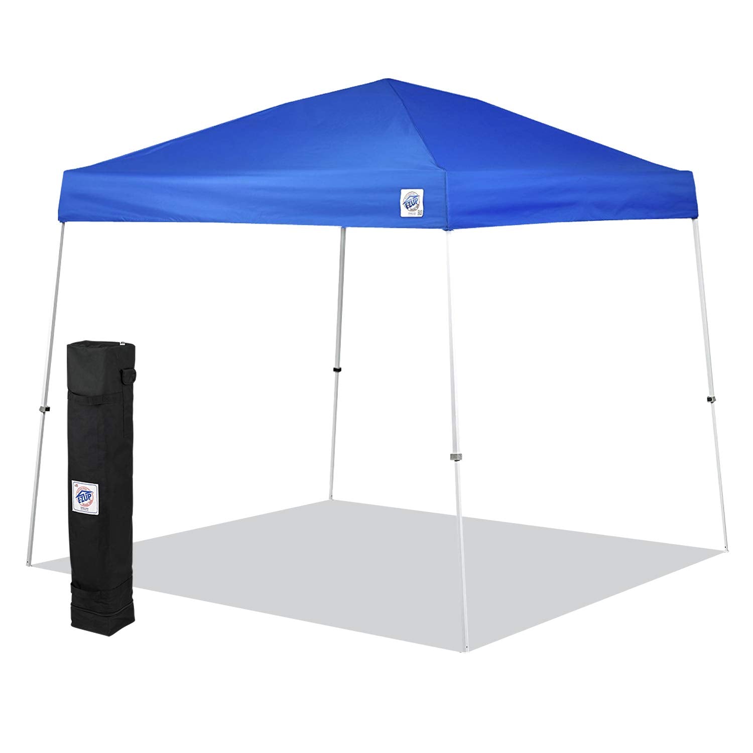 E-Z UP Instant Pop Up Sierra II Outdoor Canopy 10' x 10', Roller Bag and 4 Piece Spike Set, Royal Blue