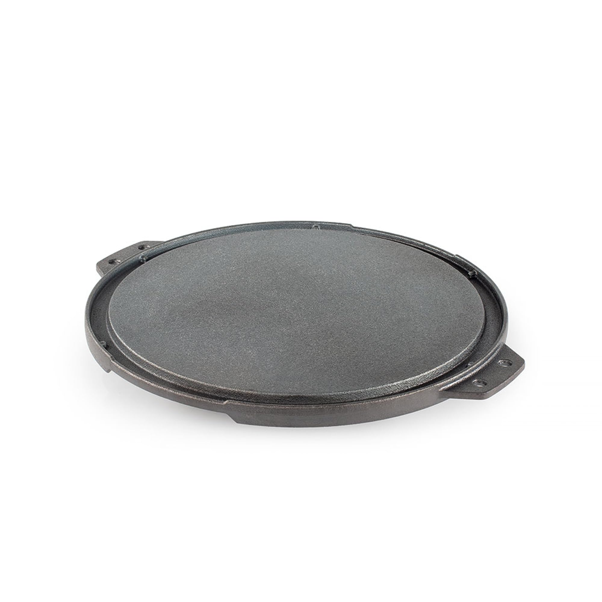 GSI Outdoors Outdoor Cookset Guidecast: 10" Deep Frypan with Dome Lid, Dual-Sided Cast Iron Griddle/Grill, Removable Handles