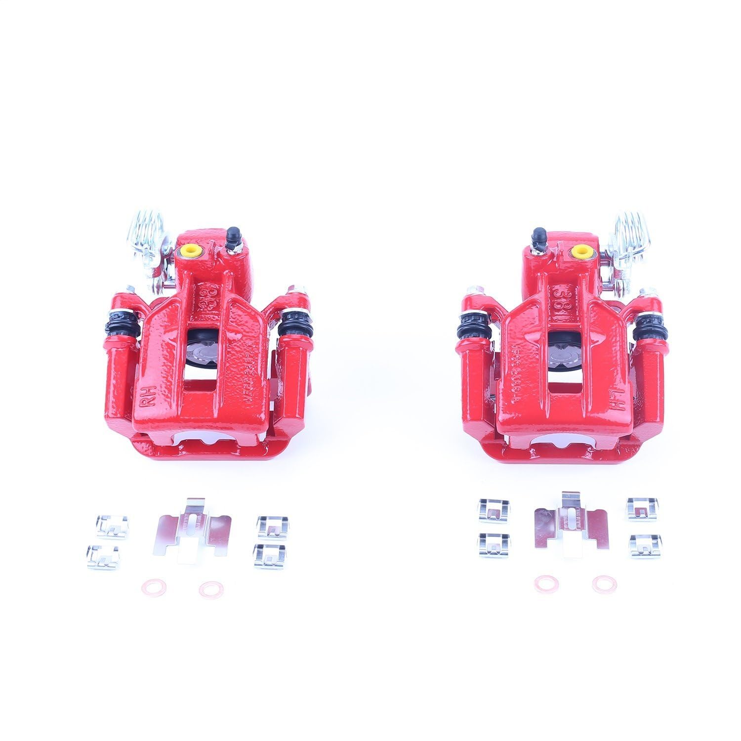 Power Stop S4824A Rear Pair of High-Temp Red Powder Coated Calipers for Ford Mustang 1994-2001, Ford Mustang 2003-2004 [Model Specific]