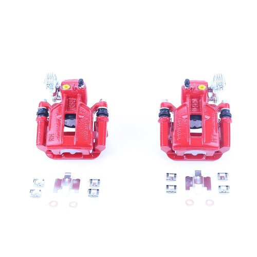 Power Stop S4824A Rear Pair of High-Temp Red Powder Coated Calipers for Ford Mustang 1994-2001, Ford Mustang 2003-2004 [Model Specific]