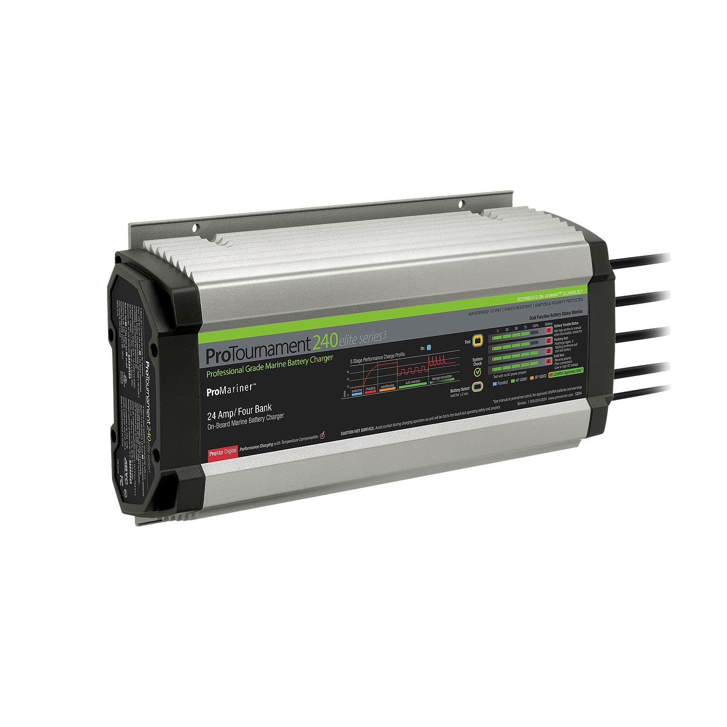 3 ProTournament Elite 240 24 Amp 4-Bank Battery Charger