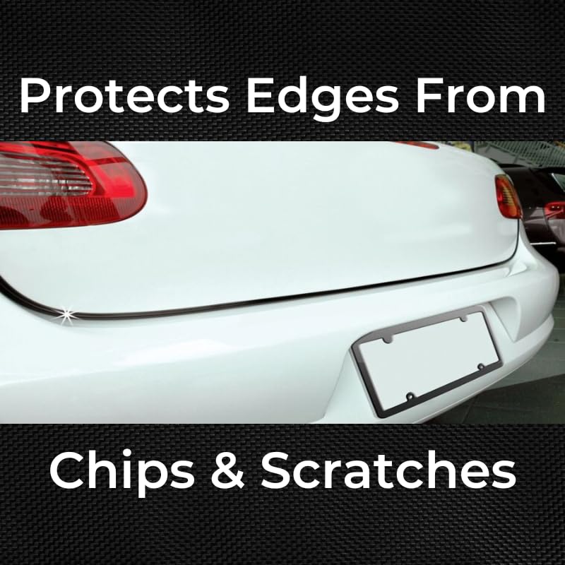 Cowles Custom - 18feet Superior Black U-Channel Edge Guard Trim, Rubber Bumper Protector Accessory, Door Guard for Cars, Trucks, SUVs, ATVs, Boats