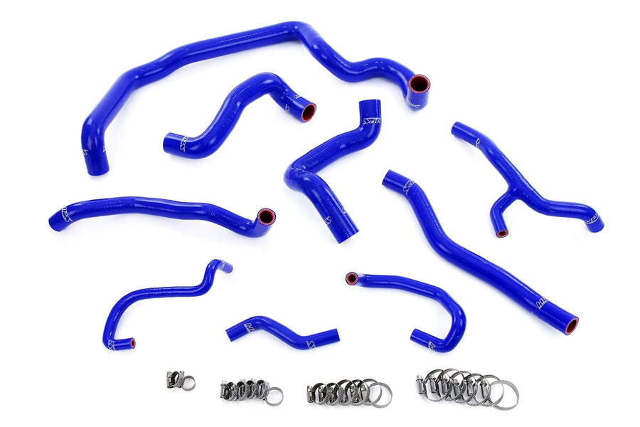 HPS Performance Silicone Blue Radiator, Heater, Water Pump, Expansion Tank Coolant Hoses Compatible for 2011-2015 Mini Cooper 1.6L Turbo (N18) Manual Trans, 57-1997-BLUE