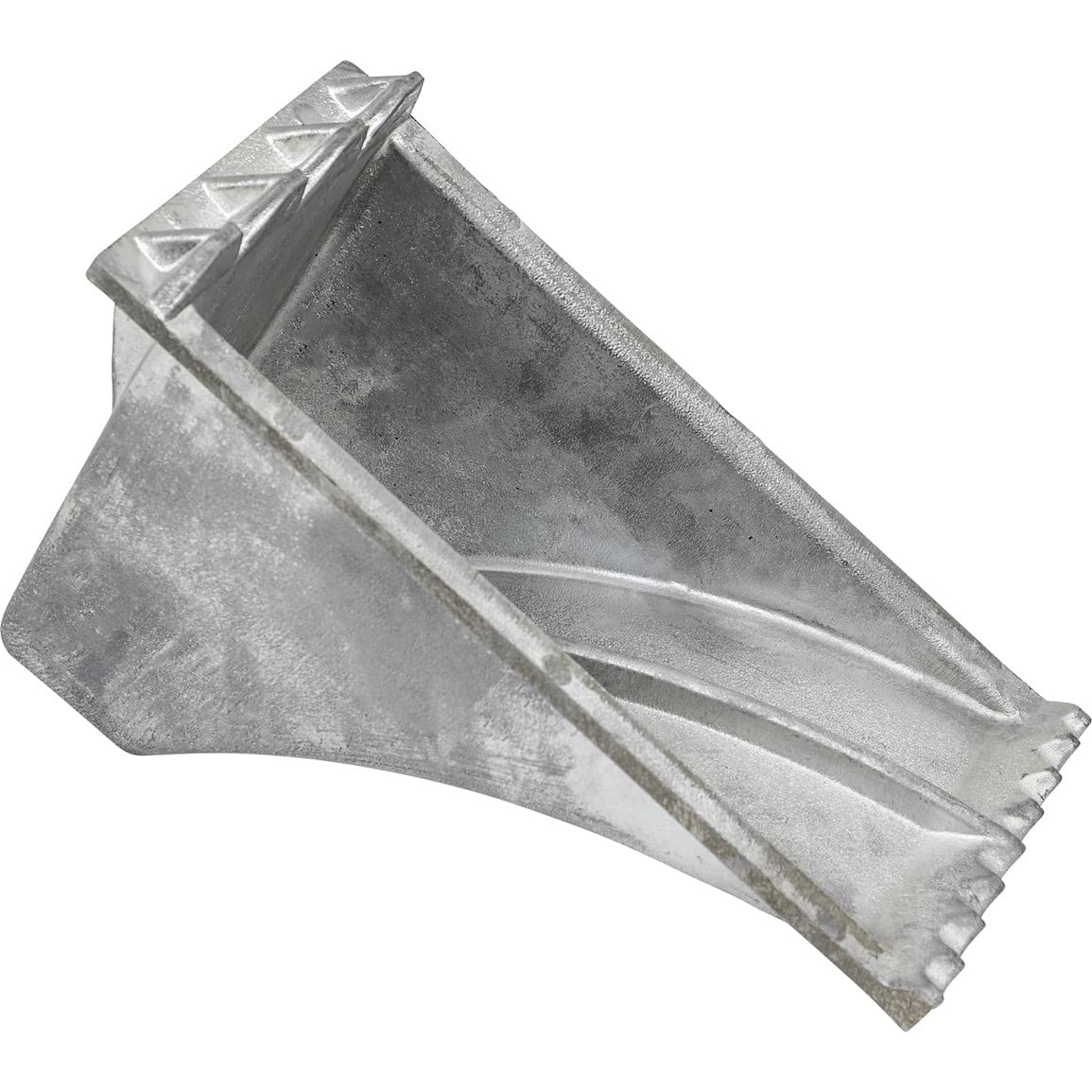 Aluminum Wheel Chock Buyers Products WC1267, 6.25 x 12.25 x 7 Inch, Steep Slope Design with Rugged Teeth for Extra Stability, Silver