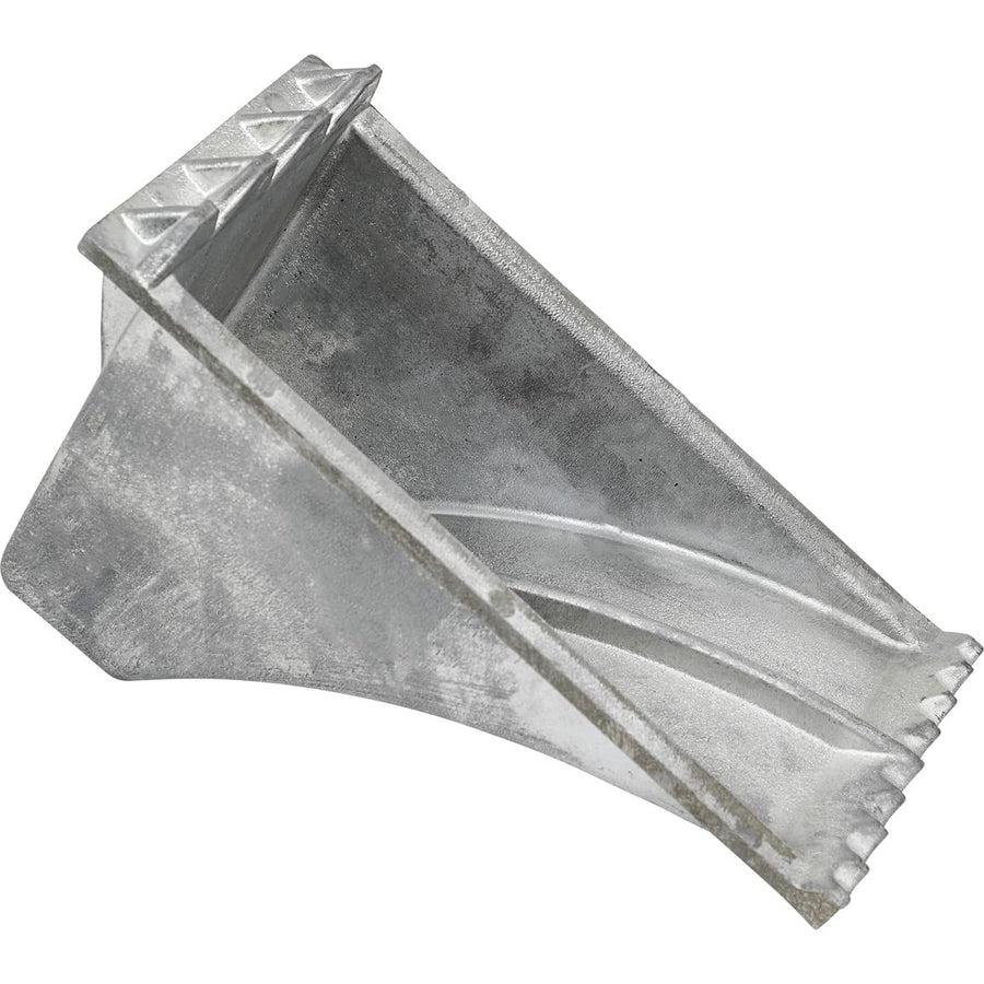 Aluminum Wheel Chock Buyers Products WC1267, 6.25 x 12.25 x 7 Inch, Steep Slope Design with Rugged Teeth for Extra Stability, Silver