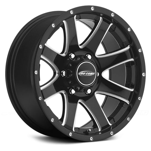 Pro Comp Xtreme Alloys 8186-293650 Series 8186 Gloss Black/milled Finish Size20x9 Bolt Pattern 6x135mm Back Space 5 In.