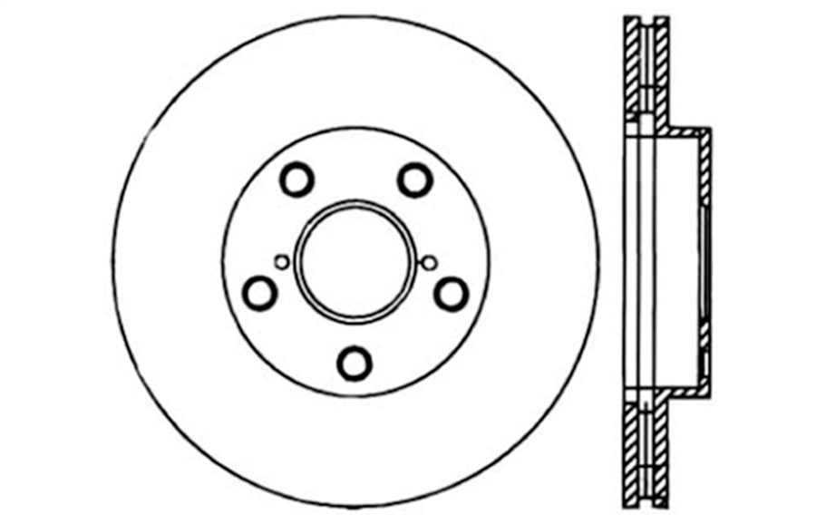 Sport Drilled/Slotted Brake Rotor StopTech 127.44121L (Front Left), 1 Pack