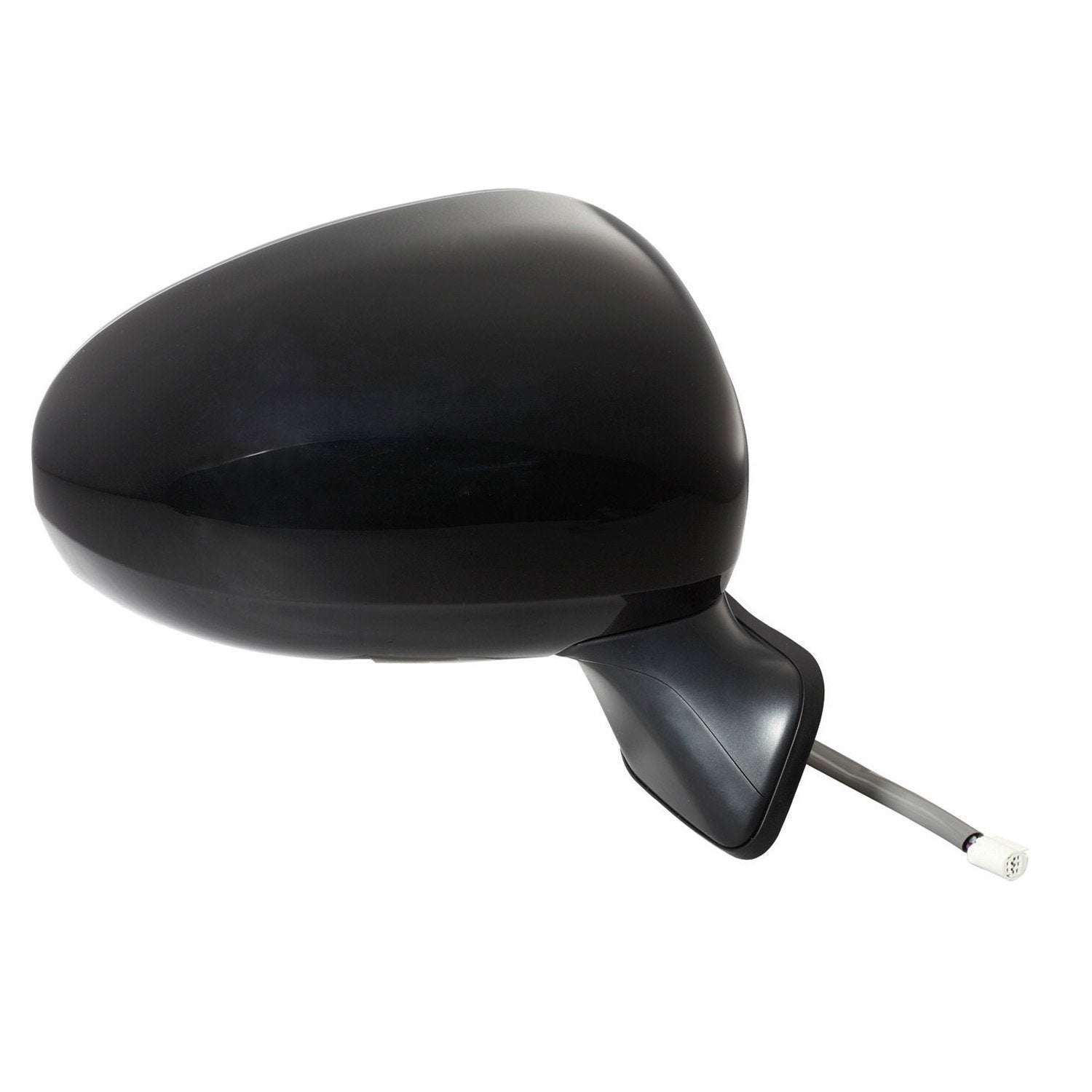 Mirror Passenger Side for Toyota Prius Sedan, Prius Plug-in Sedan, Black, PTM Cover, Foldaway, Power