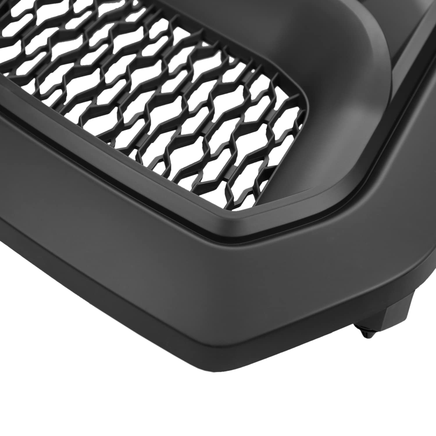 Facelift Style Spec-D Tuning Front Hood Grille w/Amber LED Lights Compatible with 2013-2018 Dodge Ram 1500