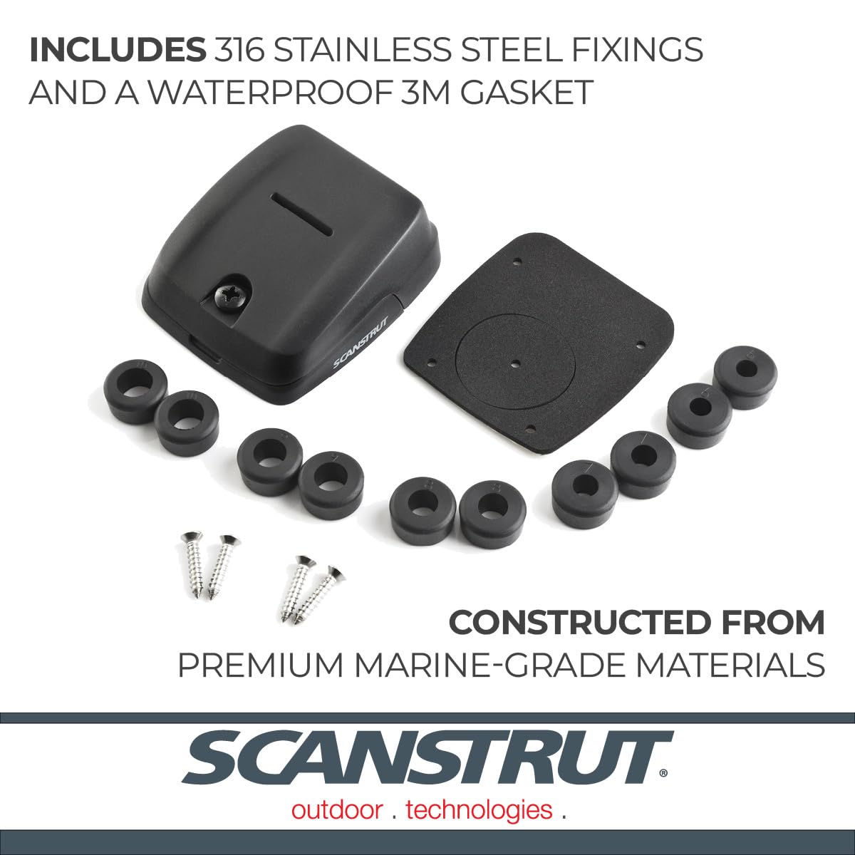Scanstrut Double DS-HD10-BLK Horizontal Cable Seal - Black