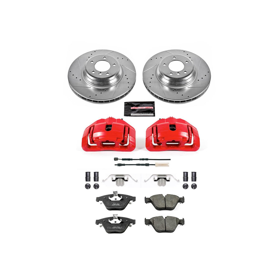 Power Stop Z23 Evolution Front Brake Caliper Kit KC7022- Brake Rotors, Carbon-Fiber Ceramic Brake Pads, Brake Calipers