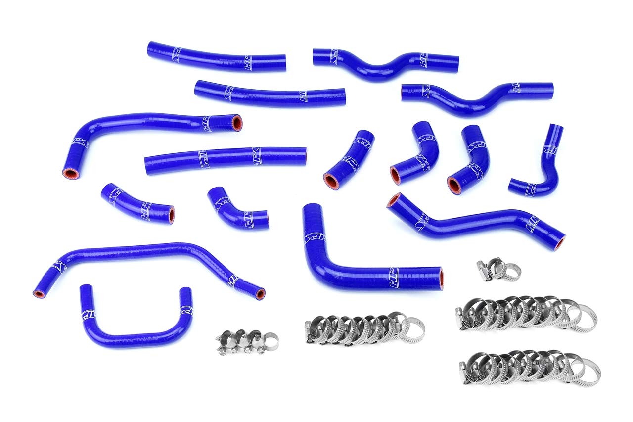 HPS Blue Heater Silicone Hose Kit Coolant OEM Replacement Compatible for 2003-2007 Lexus LX470 Toyota Land Cruiser 4.7L V8 J100, 57-1911-BLUE
