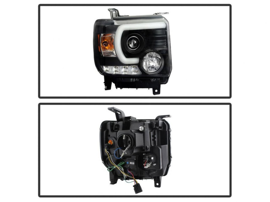 GMC Sierra Spyder Auto PRO-YD-GS14-LBDRL-BK Projector Headlight