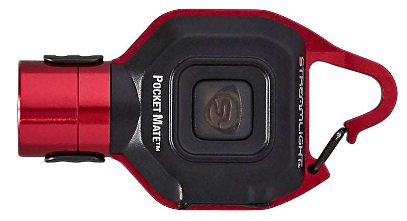 Streamlight Pocket Mate 73301 325-Lumen Keychain/Clip-on USB Rechargeable Flashlight, Red