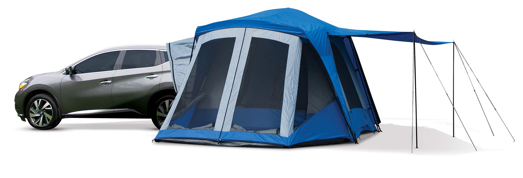 Sportz Napier SUV Tent with Screen Room | 10'x10' Vehicle Camping Tent with 7'x6' Screen Room and Awning | Fits All CUVs, SUVs, Minivans | Sleeps 6 Adults | Blue/Gray | Model 84000