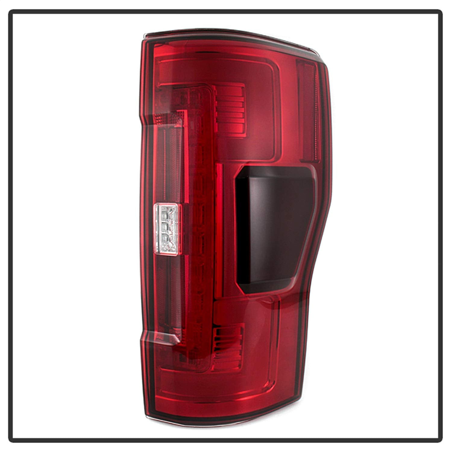 Ford F250 Superduty Spyder 17-18 Blind Spot Monitoring Model LED Tail Lights - Red Clear