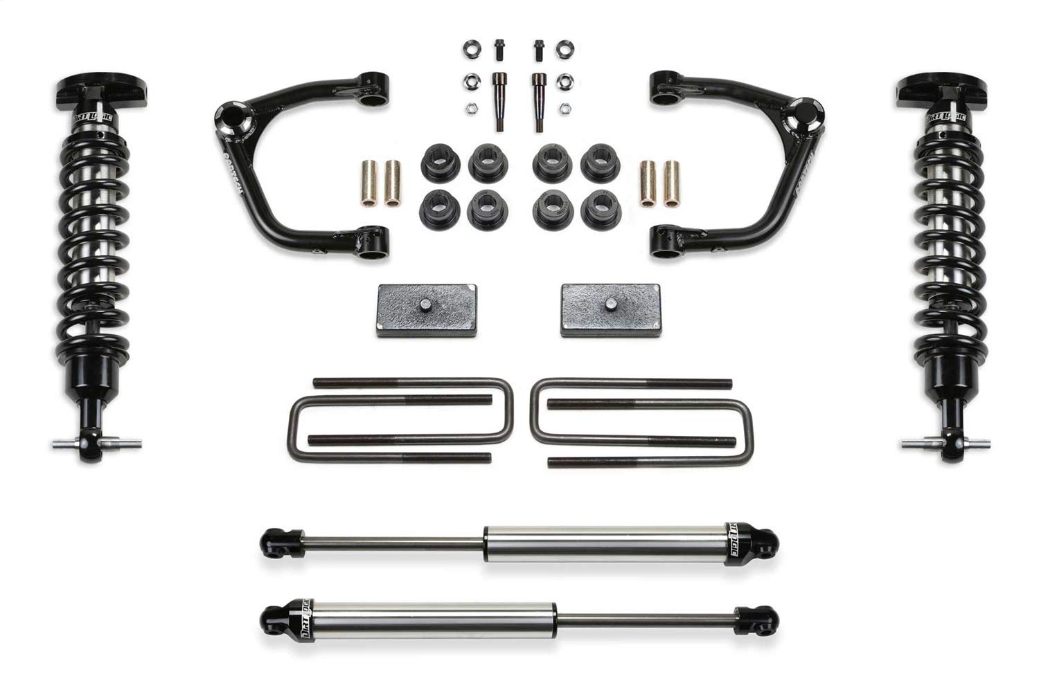 Uniball 3" UCA System with Dirt Logic 2.5 & 2.25 Shocks for 2019-21 GM C/K1500 P/U Diesel by Fabtech