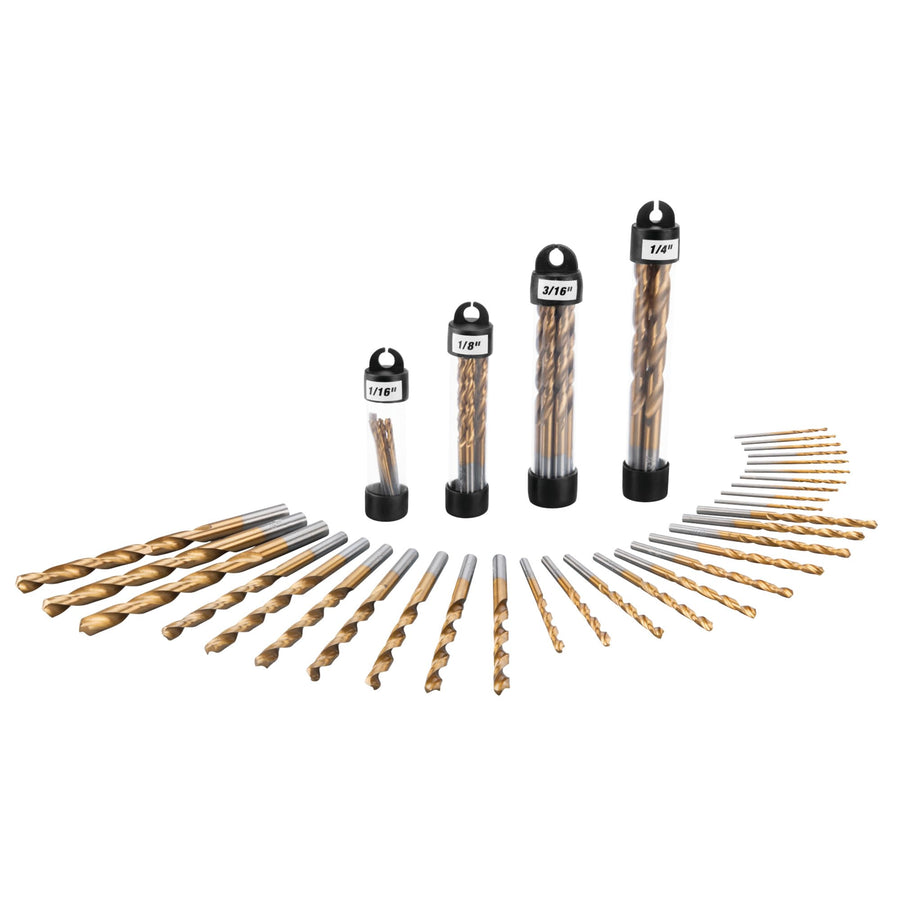 W9009 Performance Tool Titanium-Oxide 118 Degree Drill Bit Set (30 Pieces)