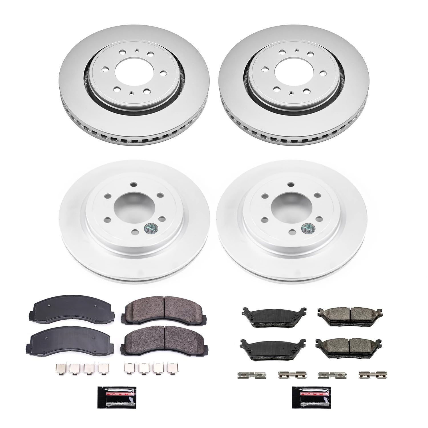 Power Stop Z17 Evolution Geomet Coated Brake Kit Front & Rear For Ford Expedition 2018-2021, Ford F-150 2018-2020, Lincoln Navigator 2018-2021 [Model Specific]