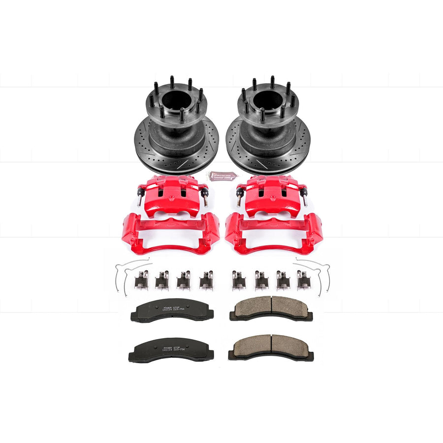 1-Click Performance Brake Kit Power Stop (KC2907) with Calipers For Ford F-350 Super Duty 1999-2002 [Model Specific]