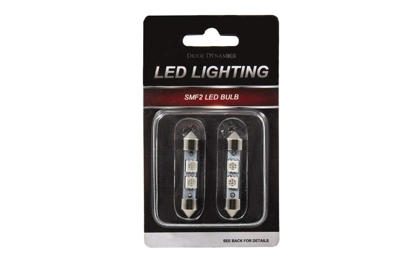 Blue 39mm SMF2 LED Bulb Pair Diode Dynamics