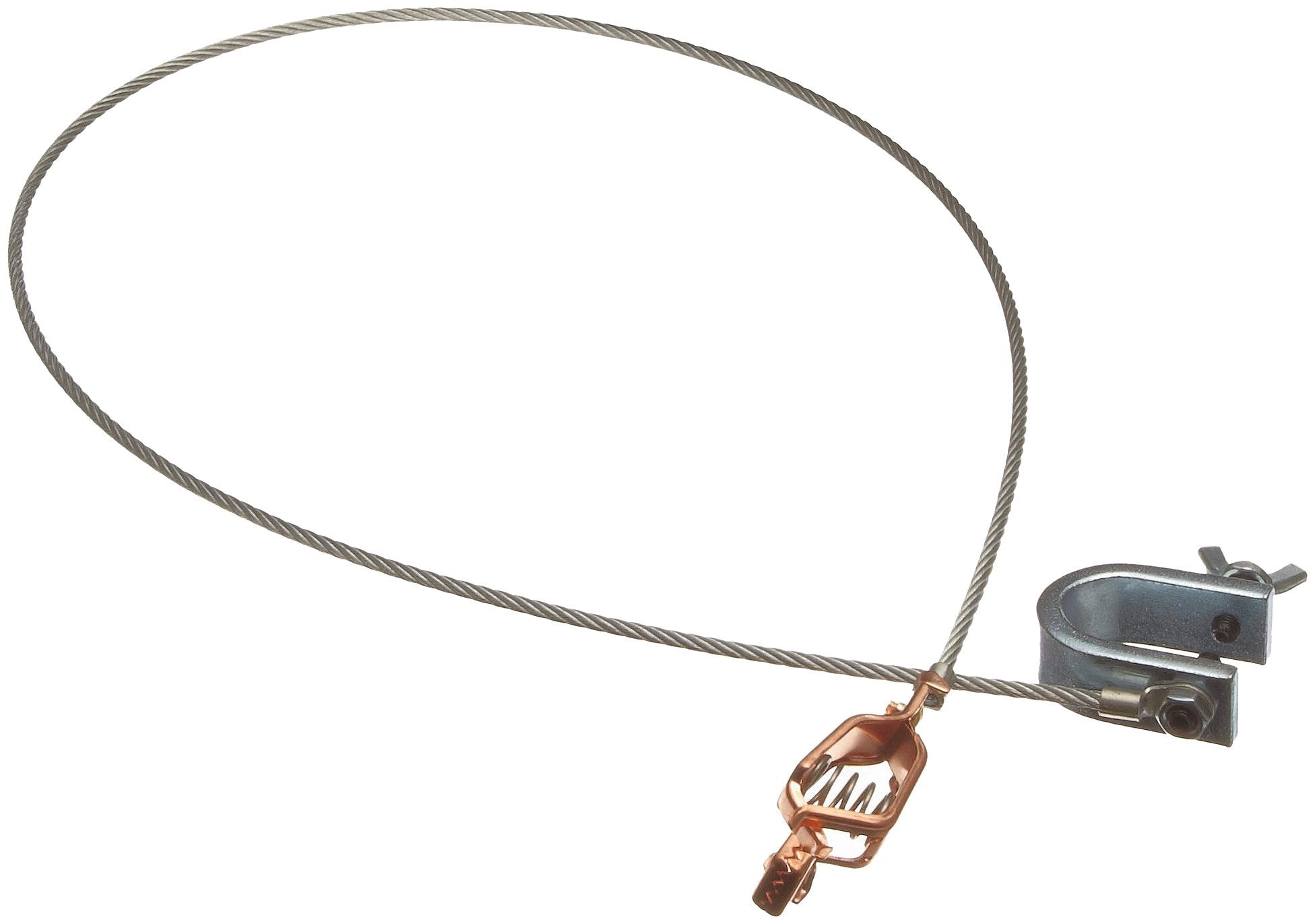 Justrite 3' Long Flexible Bonding Wire with ''C''- 5/8" Clamp and 5/8" Clip 08501