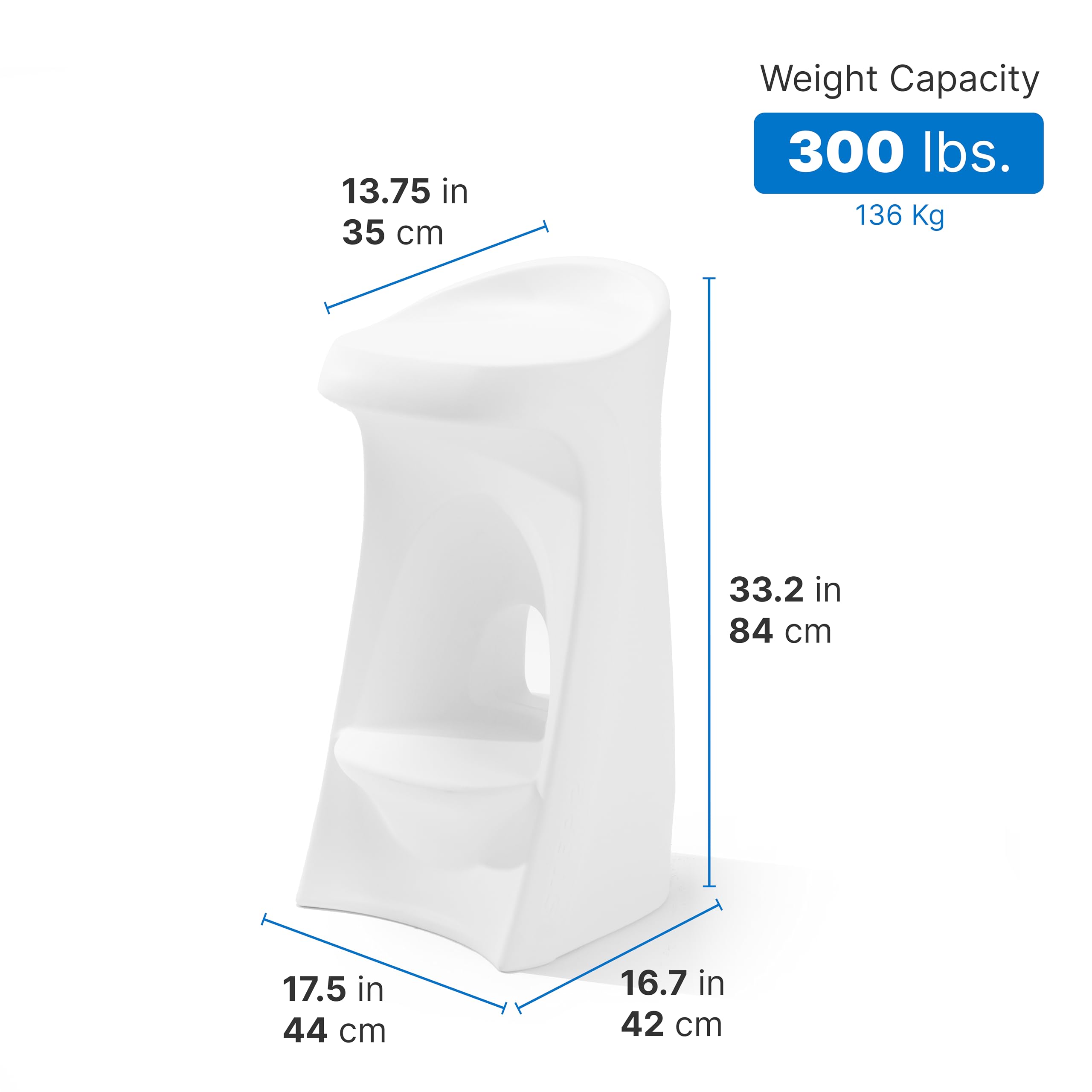 In-Pool Stool Step2, Waterproof Outdoor/Indoor Patio Furniture, Bar Stool, Pool Lounge Chair, Made of Durable Resin, Weighted, White