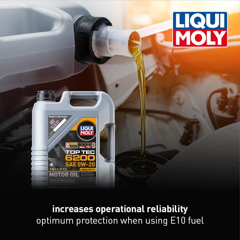 Top Tec LIQUI MOLY 6200 SAE 0W-20 | 5 L | Fully synthetic engine oil | SKU: 20238