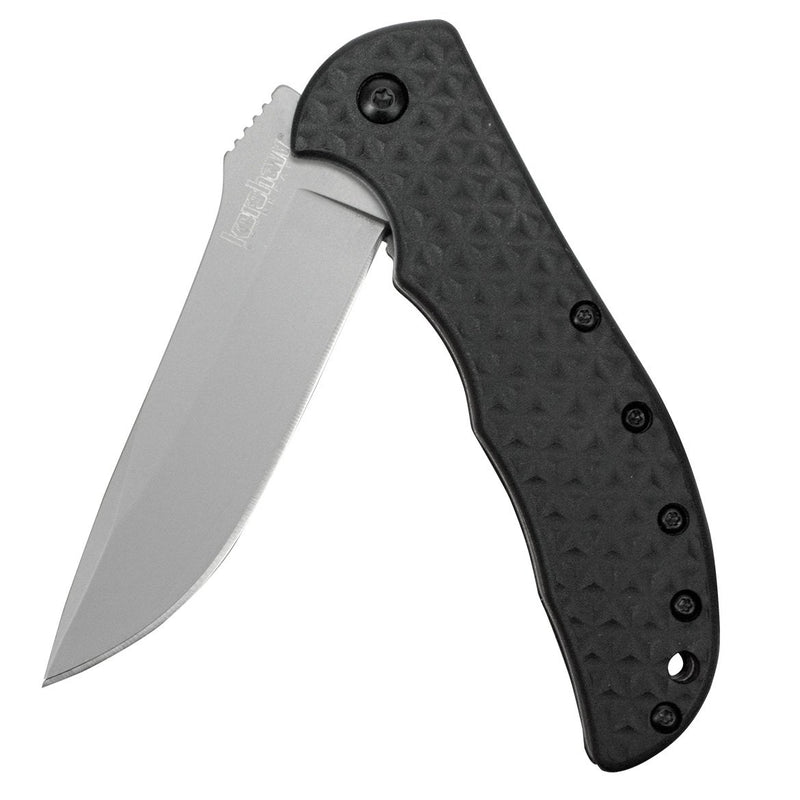 Kershaw Pocketknife Volt II, 3.25" 8Cr13MoV Steel Drop Point Plain Edge Blade, assisted opening Folding EDC, Liner Lock System