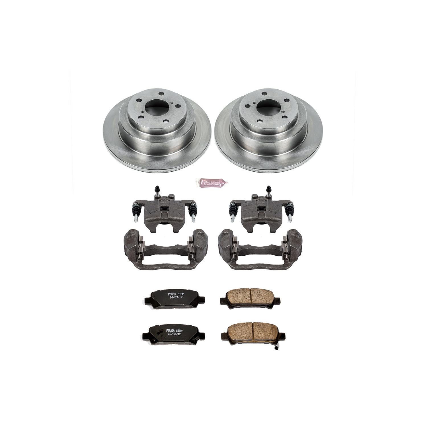 Power Stop KCOE449 1-Click OE Replacement Brake Kit with Calipers For Subaru Forester 1998-2003, Subaru Impreza 1998-2003 [Model Specific]
