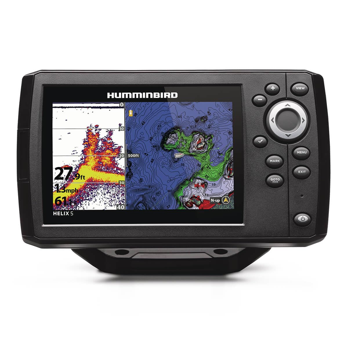 Humminbird Helix 5 GPS Fish Finder with Transducer, Portable Carrying Case & Dual Spectrum Chirp Sonar