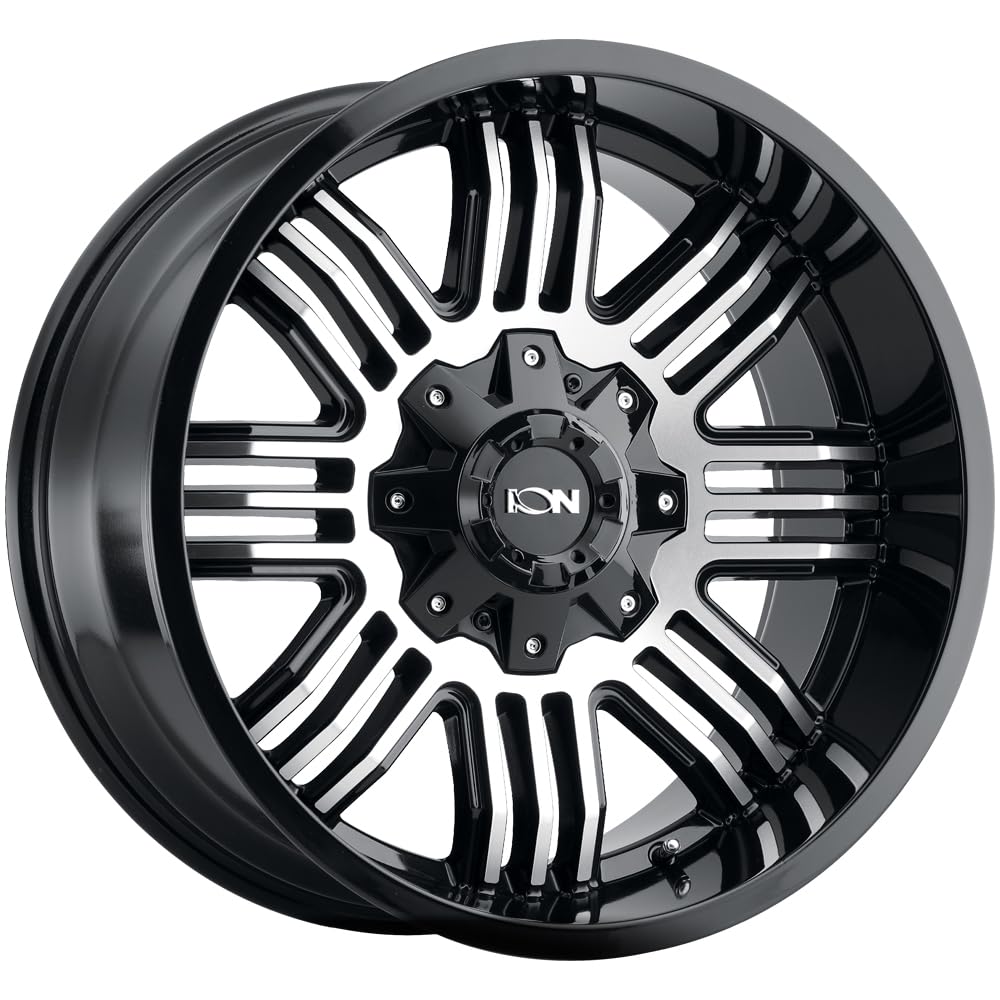 Alloy Ion 144 Black/MACHINED Wheel with Alloy Steel (20 x 9. inches /6 x 106 mm, 18 mm Offset)