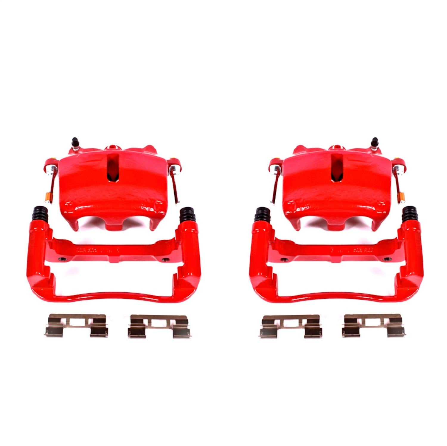 Power Stop S4974 Front Pair of High-Temp Red Powder Coated Calipers For Ford F-150 2005-2008, Lincoln Mark LT 2006-2008 [Model Specific]